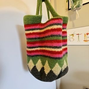 Felted Wool and Lined Bucket Bag